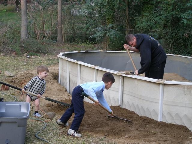 Pool enclosure construction